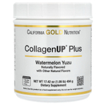 California Gold Nutrition, CollagenUp Plus, пептиды гидролизованного морского коллагена с клетчаткой и незаменимыми аминокислотами, со вкусом арбуза и юдзу, 494 г (1,09 фунта)