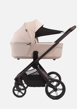 Peppy Коляска детская Monaco thermo 2 в 1 Beige (бежевый), рама серо-коричневая