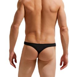 Мужские трусы тонги черные GAUVINE 1000