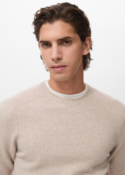 Джемпер из смесового шерстяного трикотажа