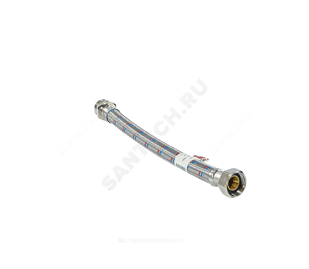 Подводка гибкая для воды нержавеющая оплетка ГИГАНТ 3/4" г-ш L=1м AQUALINE 04959