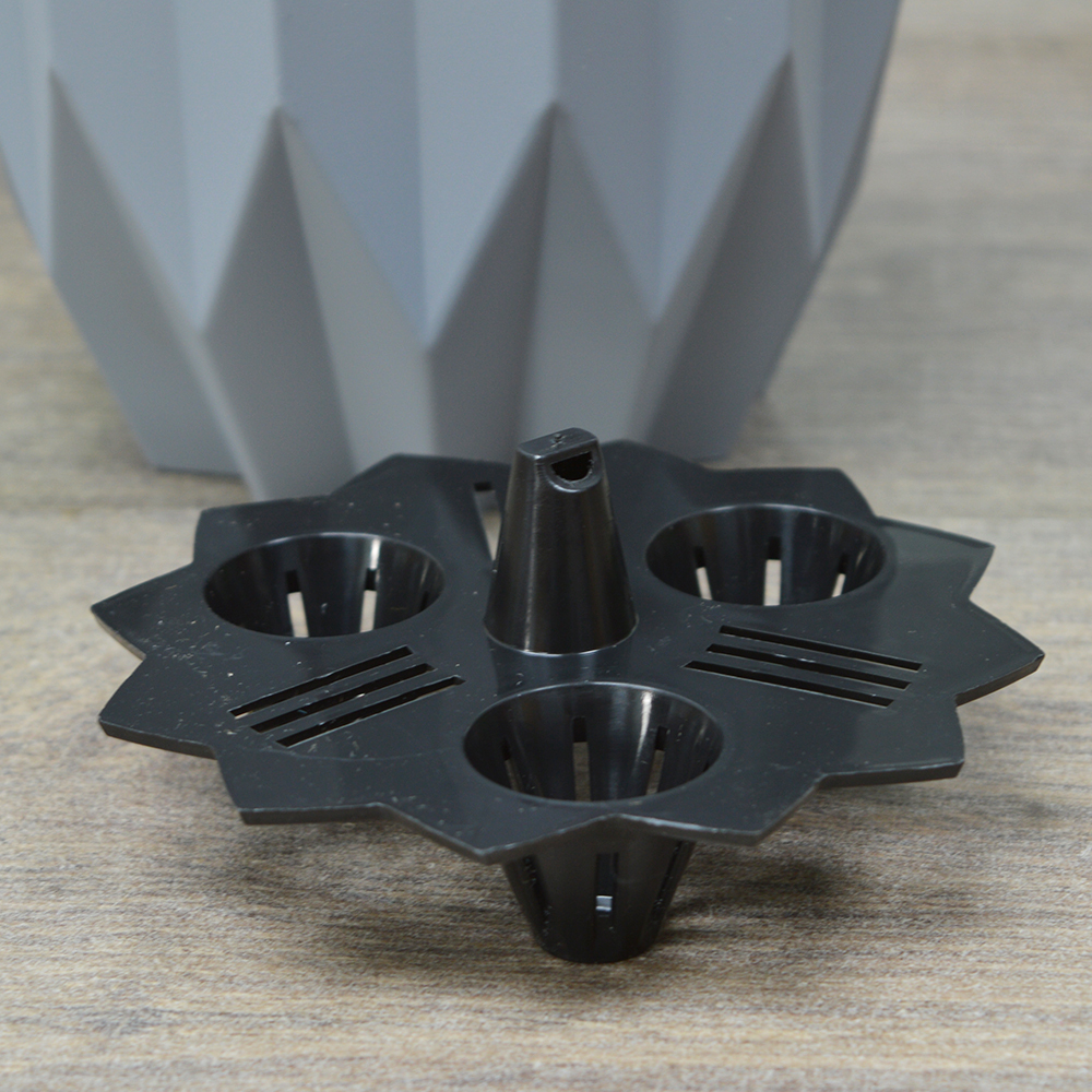 Кашпо Геометрия 0,8л, серый жемчуг