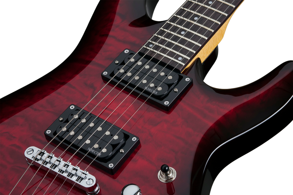 Schecter C-6 PLUS SEE THRU CHERRY BURST