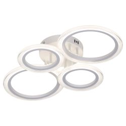 Светильник потолочный светодиодный ЭРА Модерн Ring CLL-1-59W 3K-6,5K RC WH с ДУ белый