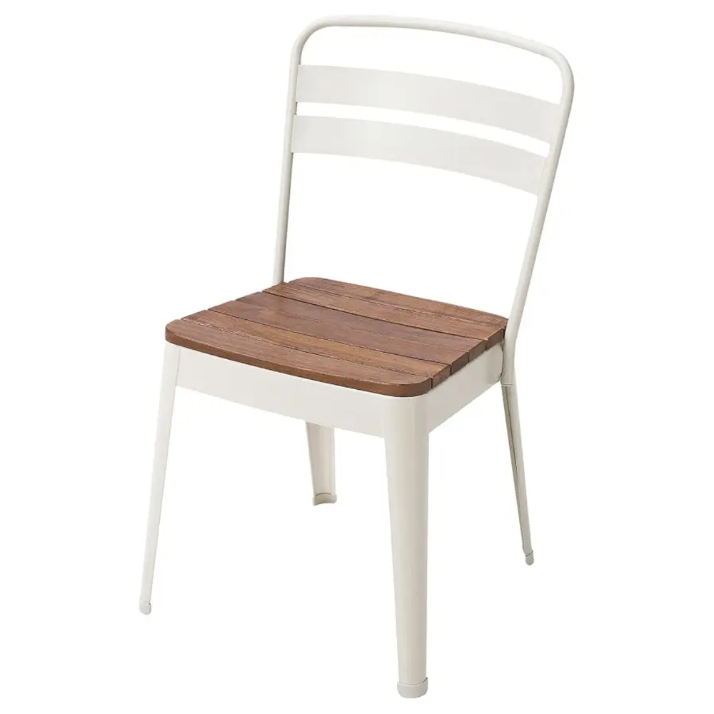 Стул садовый для дома и улицы - IKEA NORRMANSÖ/NORRMANSO, 83x52x48см, белый, НОРРМАНСЁ ИКЕА
