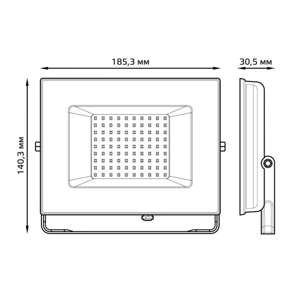 Прожектор Gauss LED Elementary 50W 4500lm IP65 6500K черный  613100350