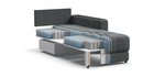 Босс кресло-кровать Велюр Алькантара серый