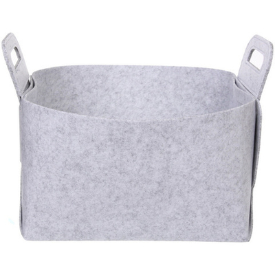 Корзина для хранения войлок 36*26*23 светло-серая