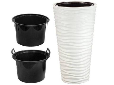 Кашпо Дюна 42л со вставкой (белый)