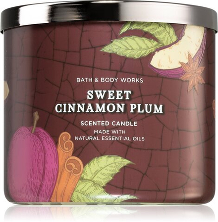 Bath & Body Works Sweet Cinnamon Plum - ароматическая свеча /   411  g  / GTIN 667557180854