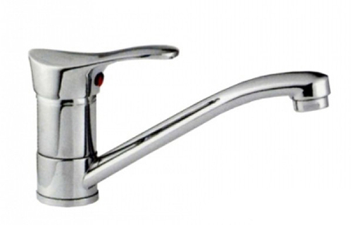 Смеситель для кухни 35к F4514-В FRAP (плоский пов.излив, п/шпильку, хром, силумин)