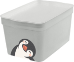Ящик пластиковый для хранения KEEPLEX HAPPY с крышкой 7,5 л 320*211*141 мм PENGUIN