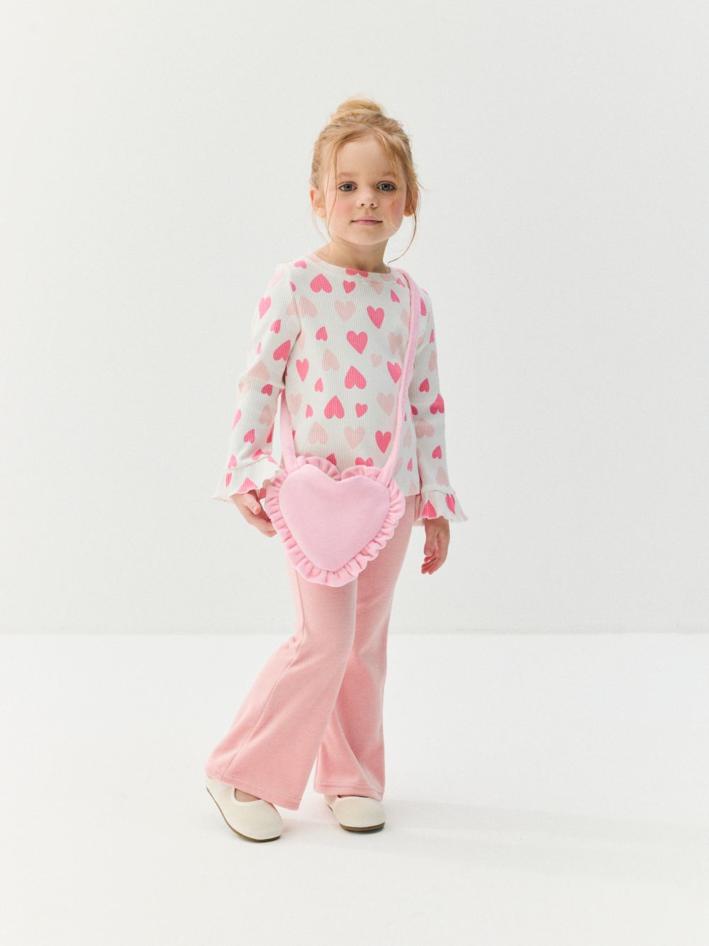 Лонгслив "Розовые сердечки"