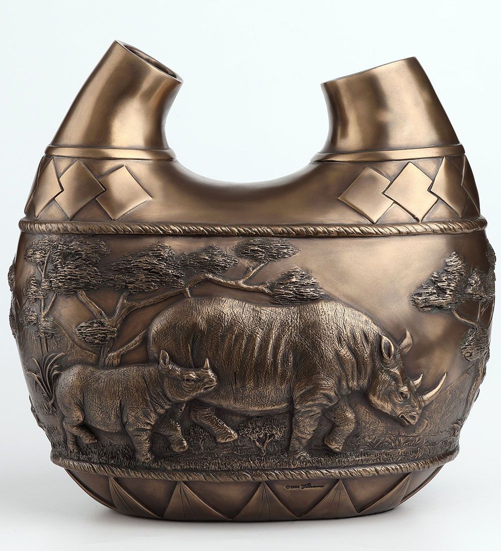 Veronese WS-1395 Ваза «Сафари - носороги»