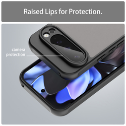 Чехол с черными боковыми рамками для Google Pixel 9 Pro, задняя крышка прозрачная тонированная