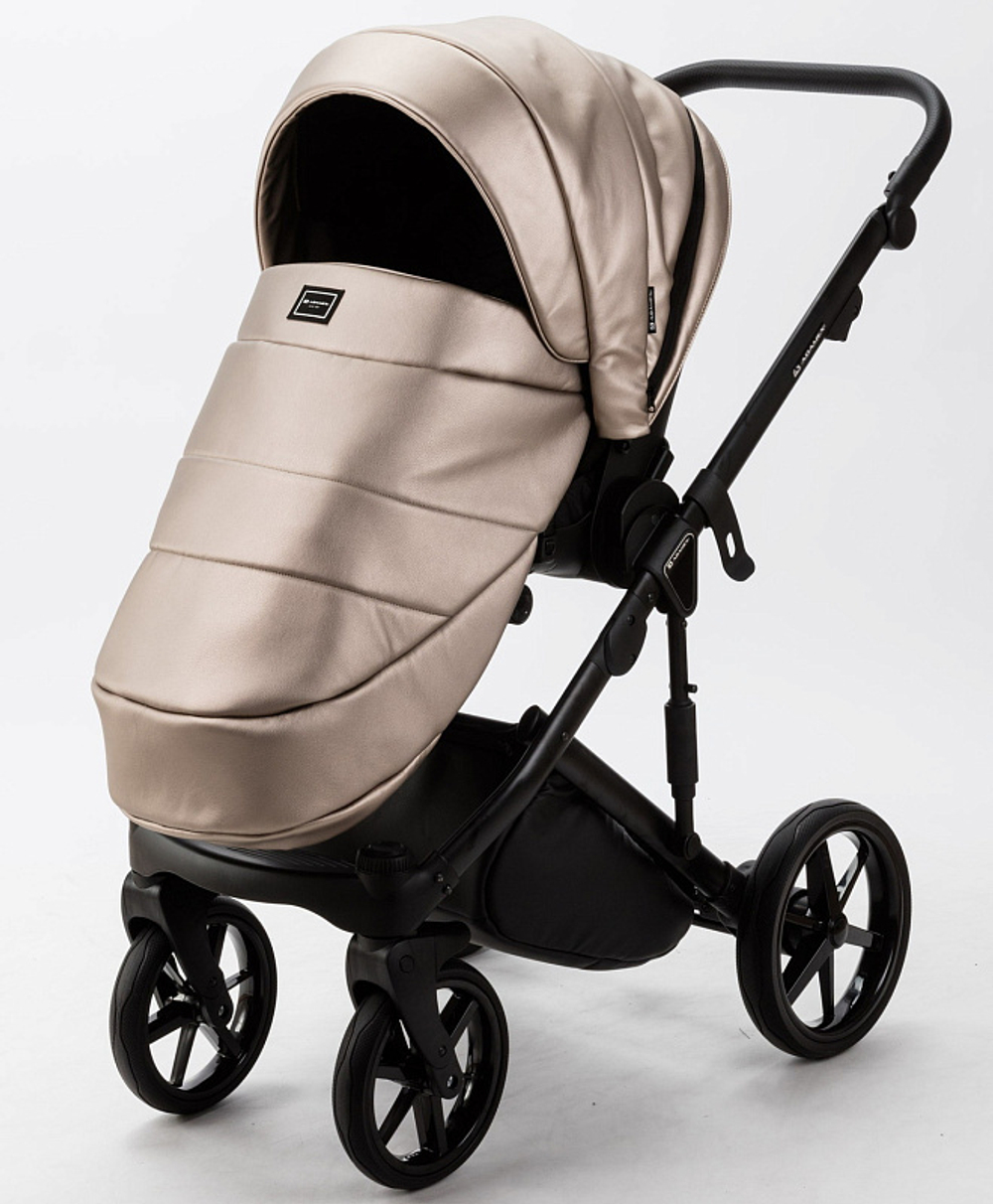 Детская коляска Adamex Lumi Air Deluxe 2 в 1 L-SM06 (БЕЖЕВАЯ ПЕРЛ. КОЖА)