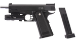 STALKER mod. SA5.1S Spring пист.пнев. (аналог Hi-Capa 5.1)+имитатор ПБС, ЛСУ к. 6мм металл черный