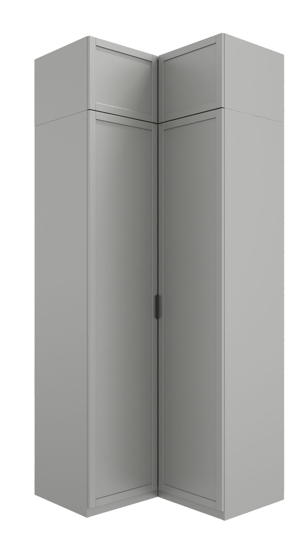 Шкаф для одежды, угловой, Нордик, серый