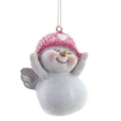GAEM Фигурка декоративная подвесная "Снеговик", L4,5 W4 H5,5 см, 2в.