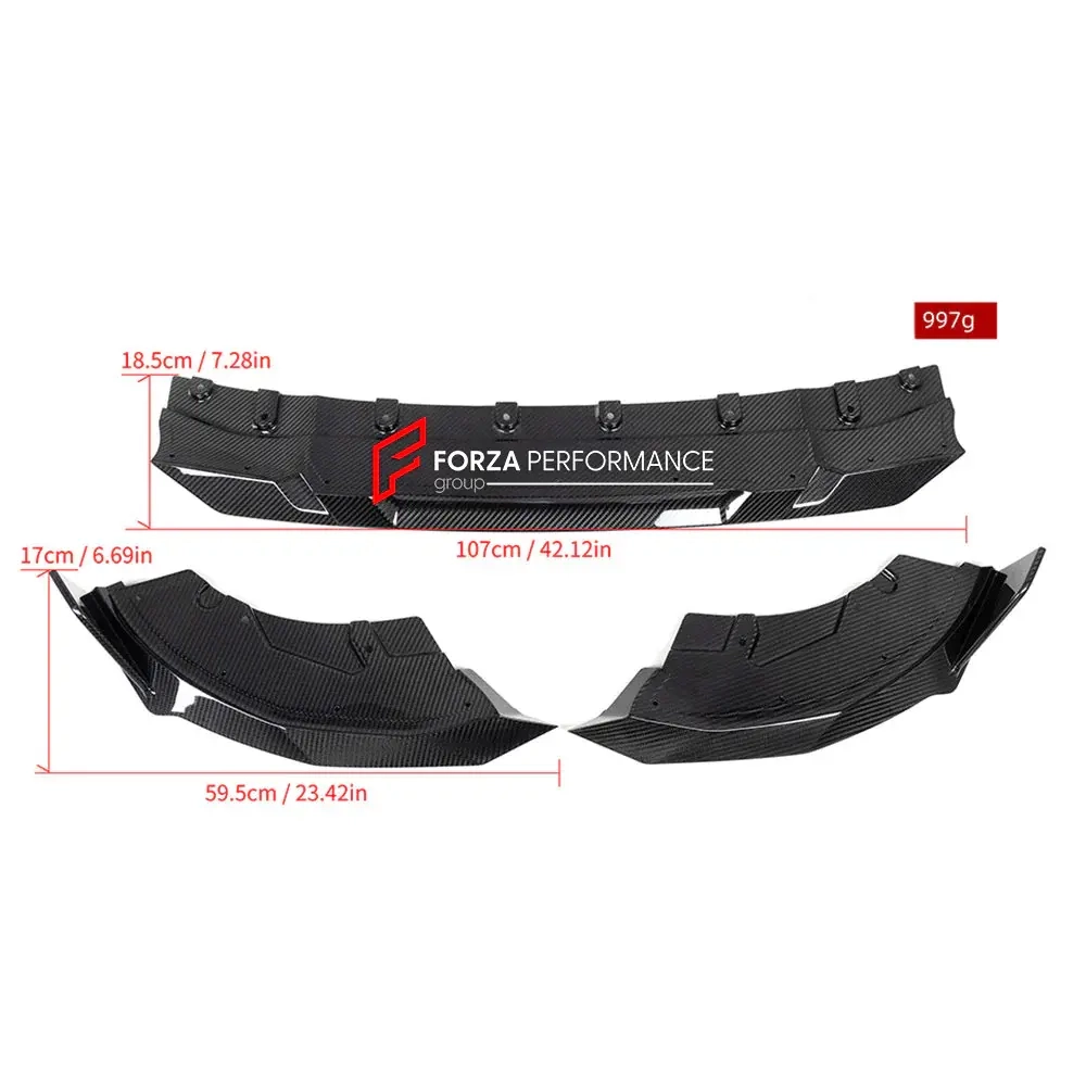 Карбоновая губа переднего бампера для BMW 2 серии G42 2021-2024 БМВ обвес