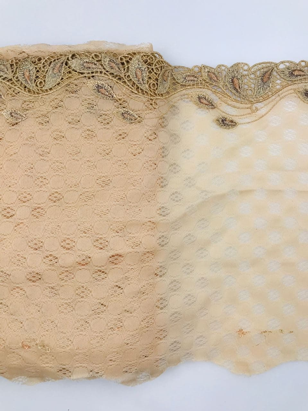 Кружево эластичное бежевое 23,5 см
