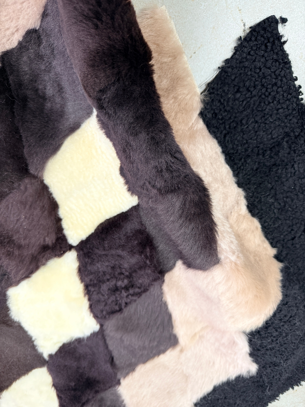 Меховой Коврик прикроватный накидка на кресло из овчины