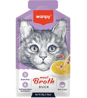 Wanpy Cat Для кошек "Бульон" с уткой 50гр.