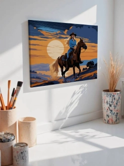 Картина на стену 40 X 50 Девушка на коне
