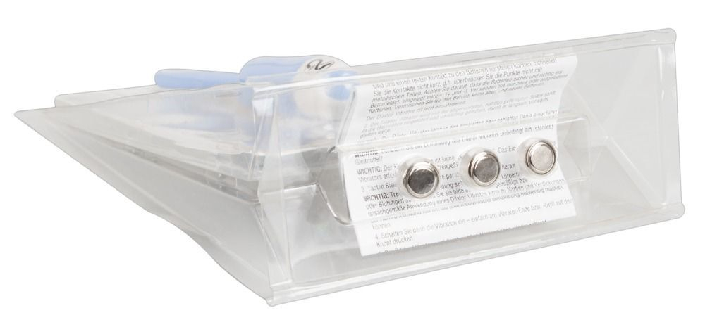 Голубой вибратор для уретры Dilator Vibe - 19 см. (Цвет: голубой)