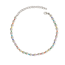 rainbow oyster necklace
