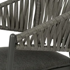 Плетеный стул Lazare, серый алюминий