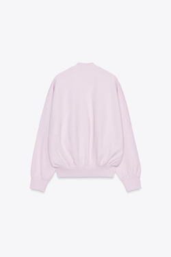 ZARA БОМБЕР INTERLOCK, РОЗОВЫЙ