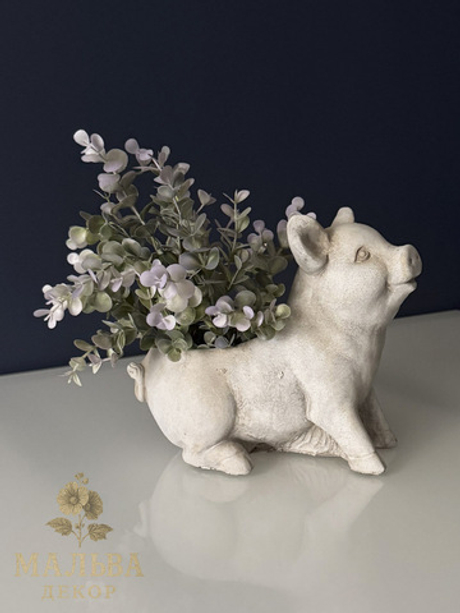 Кашпо декоративное "Поросёнок" 24x13x20см