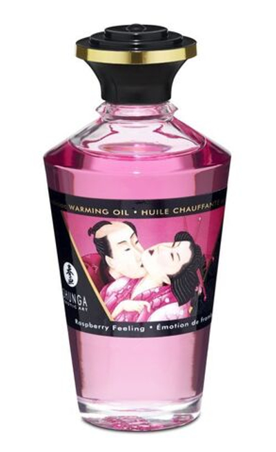Массажное интимное масло с ароматом малины - 100 мл.