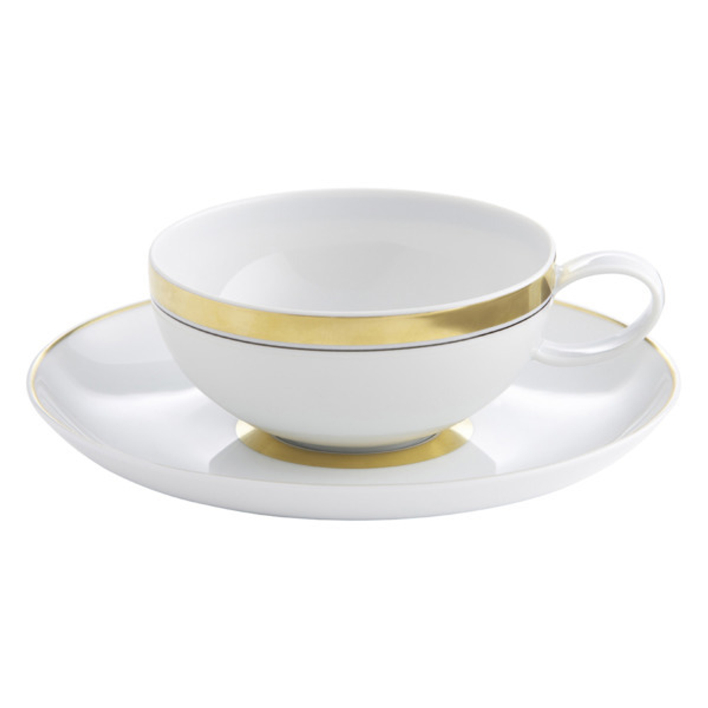 Чашка чайная с блюдцем 400мл Vista Alegre Домо Золотой