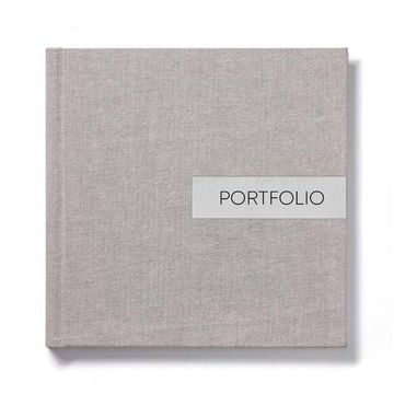 30x30 фотокнига с текстильной обложкой "Ash" с металлической плашкой