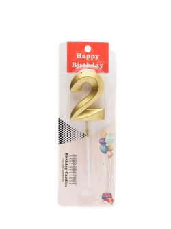 Свечи "Цифра (0-9)" Золотая