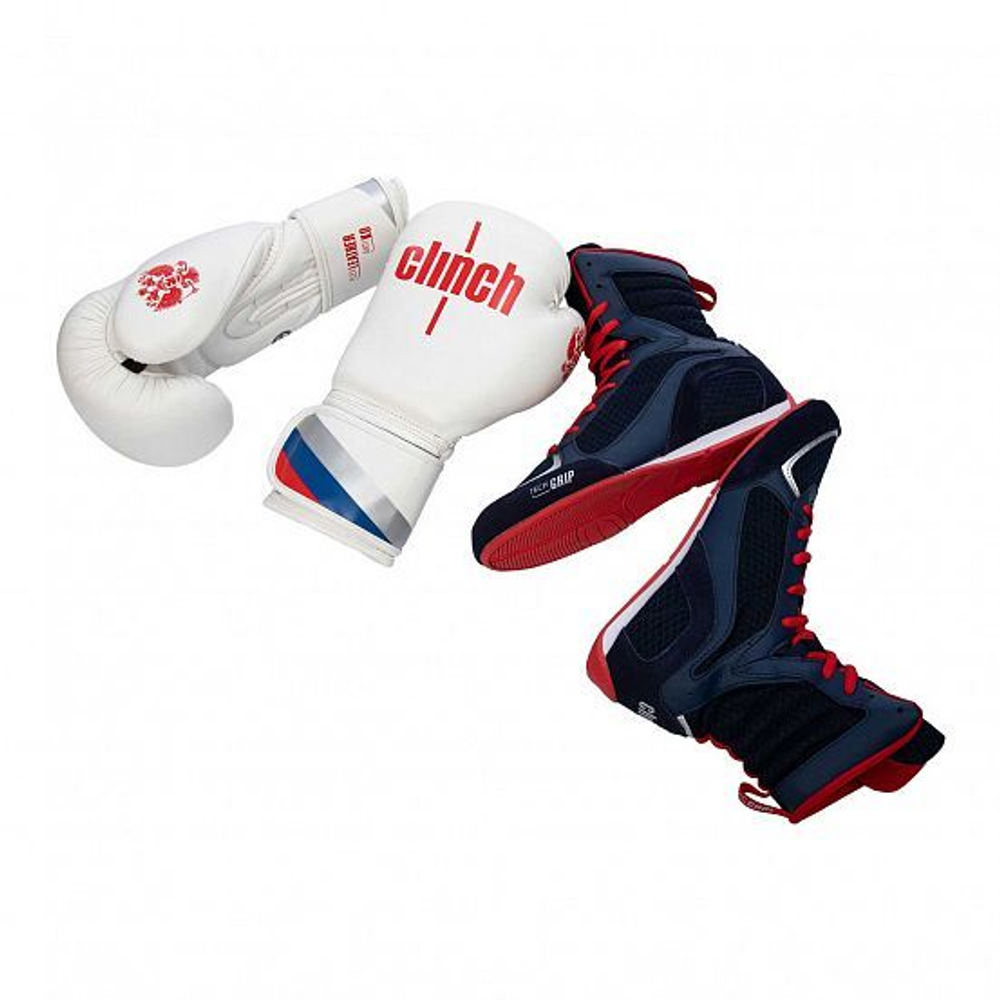 Перчатки боксерские Clinch Olimp бело-красные C111