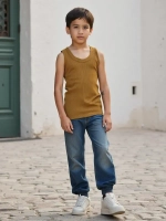 Оранжевая майка детская для мальчика в сад