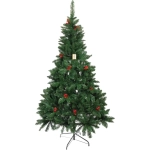 Ёлка «Лесное утро» 180 см, ПВХ с шишками и ягодами (688 веток)