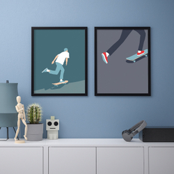 IKEA BILD  (ИКЕА БИЛД)  -  Плакат, скейтбординг, 40x50 см