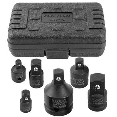 Набор адаптеров ударных, 6пр.(1/4''(F)x3/8''(M),3/8''(F)x1/4''(M),3/8''(F)x1/2''(M),1/2''(F)x3/8''(M),1/2''(F)x3/4''(M),3/4''(F)x1/2''(M)в кейсе RockForce RF-4069MPB