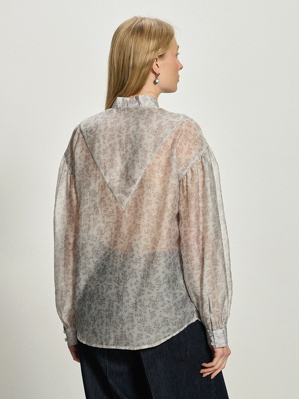 Рубашка кантри голубая