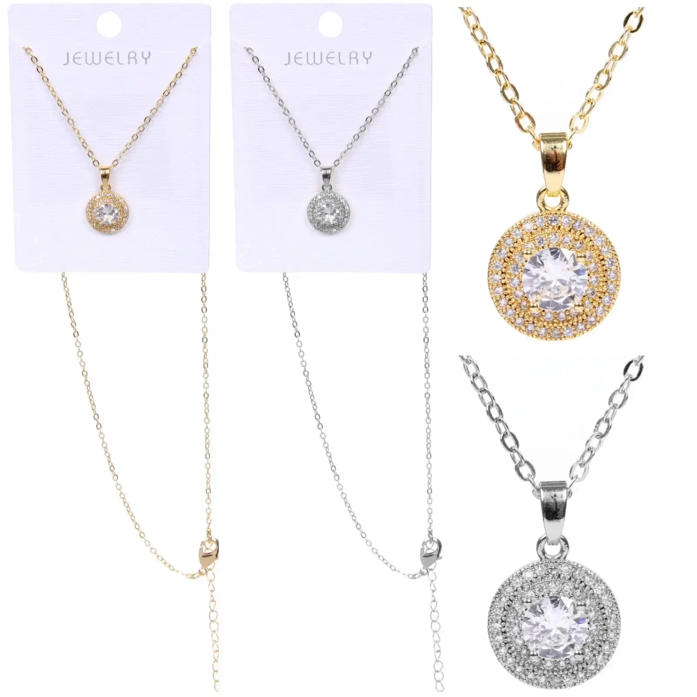 Подвеска из гиппоалергенного сплава со стразами «ЭЛЛАДА», цвет серебро и золото, d-20см/1см