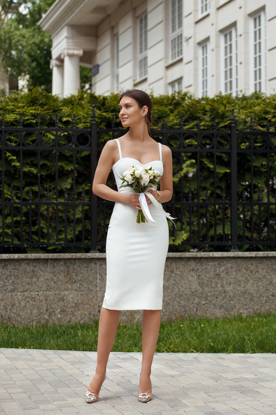Sheath-dress ''Sea Shell'' white