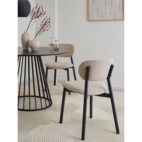 Стул round, рогожка, ванильный