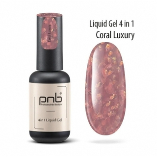 Полигель-архитектор 4 в 1 PNB 17 мл/UV/LED Liquid Gel 4 in 1 PNB Coral Luxury 17 ml