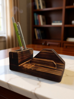 Подставка деревянная для визиток, телефона