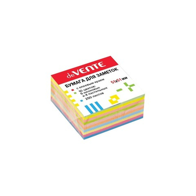 Блок с л/к 51*51 400л. deVENTE 6 неоновых и 4 пастельных цвета