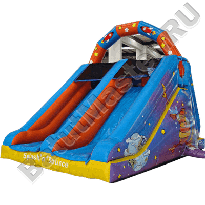 Детский надувной батут-горка "Космос"